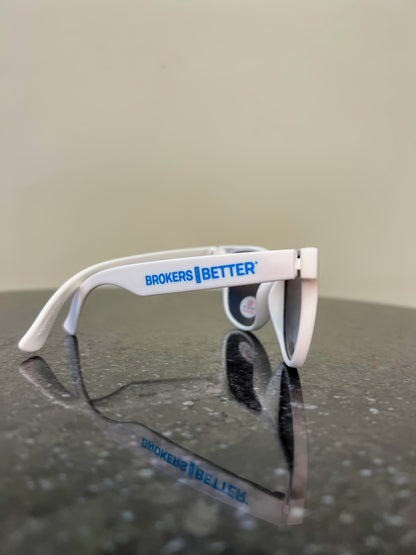 Brokers are Better Sunglasses: White