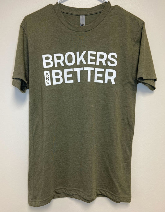 Brokers are Better/Vetted VA T-Shirt: Olive